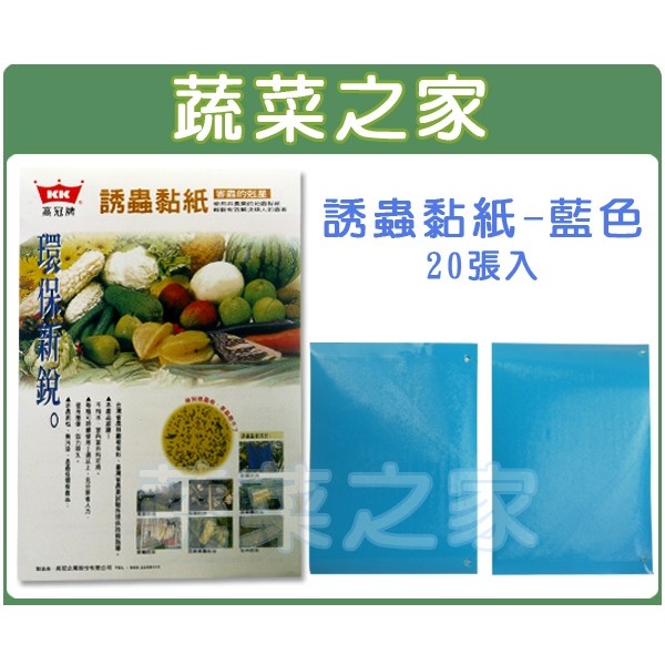 【蔬菜之家】誘蟲黏紙(藍色黏蟲紙)20張入