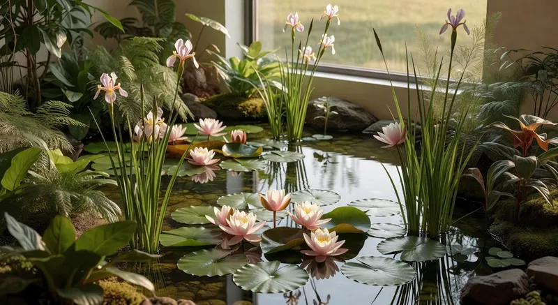 水生植物的池畔風情：靜水花園的詩意綻放