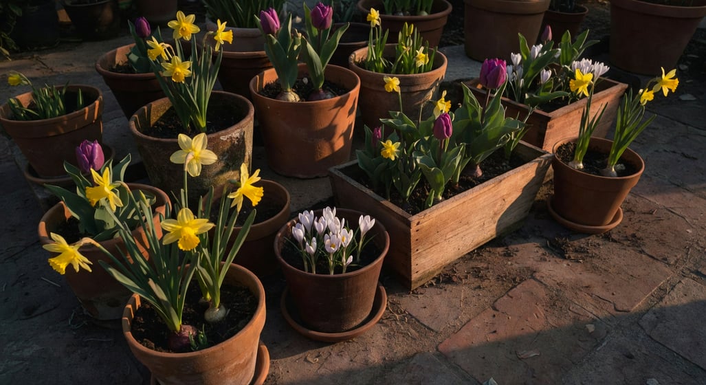 容器種球根花卉的設計與方法