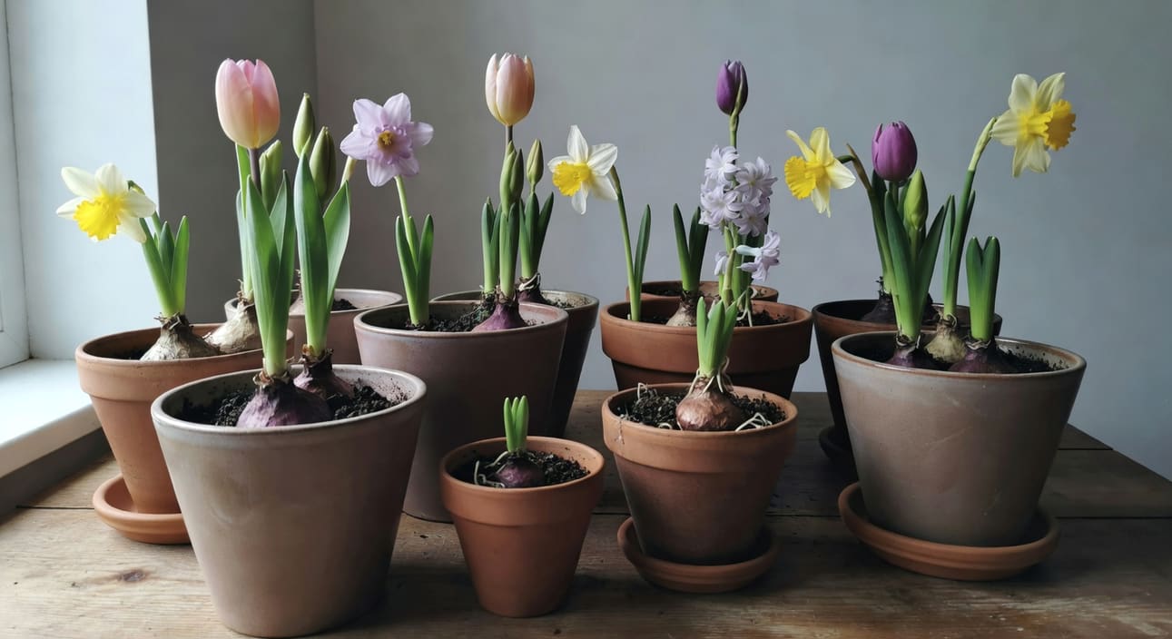 步驟式指南:容器內種植球根花卉,從準備球根到日常維護技巧。