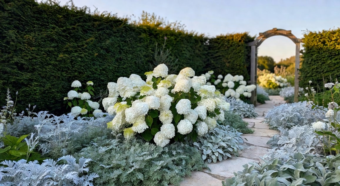 白花園夜景與月光植物的選擇 - 圖片 2