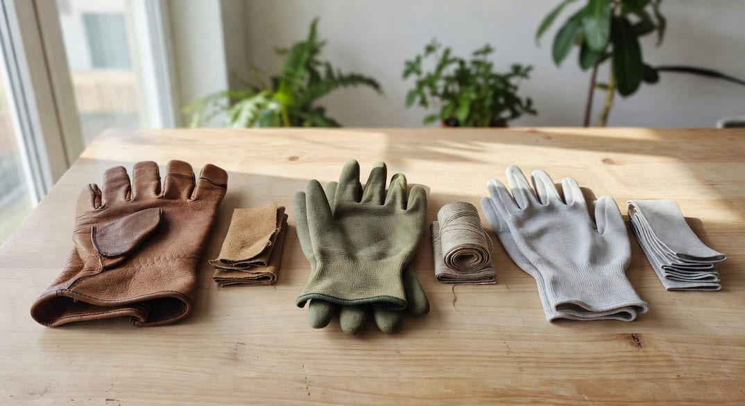 園藝手套耐用性展示圖,全面分析材質與防護功能的實用性。