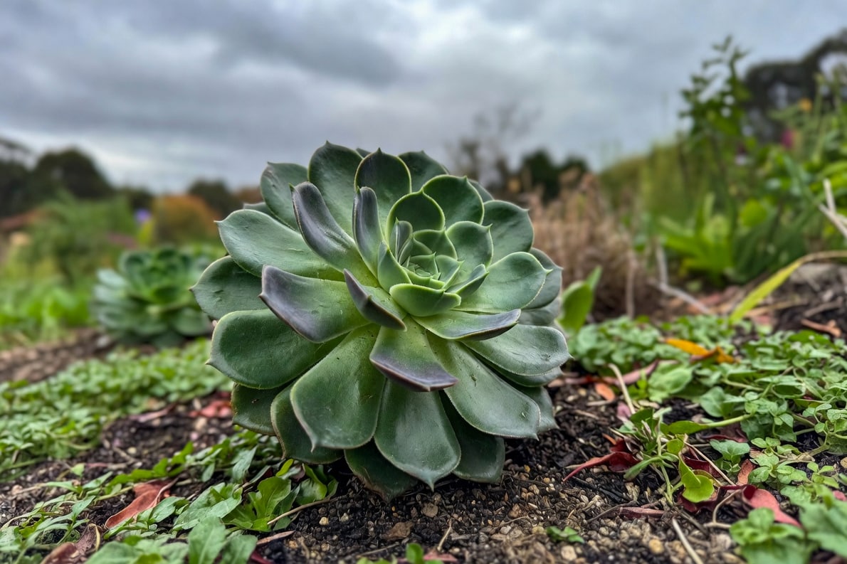 石蓮花多肉拼盤：在陶碟上描繪肉質的微觀園藝 - 圖片 2