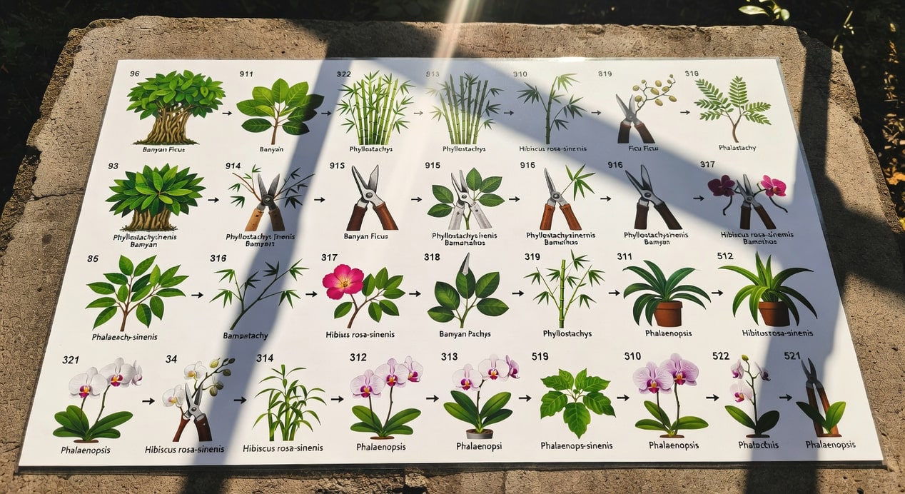 介紹台灣常見植物修剪的月曆與核心原則，助於園藝維護