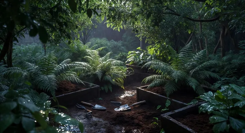 雨天園藝時，需細心掌握水分管理的細微變化，避免植物過濕或乾旱問題發生。