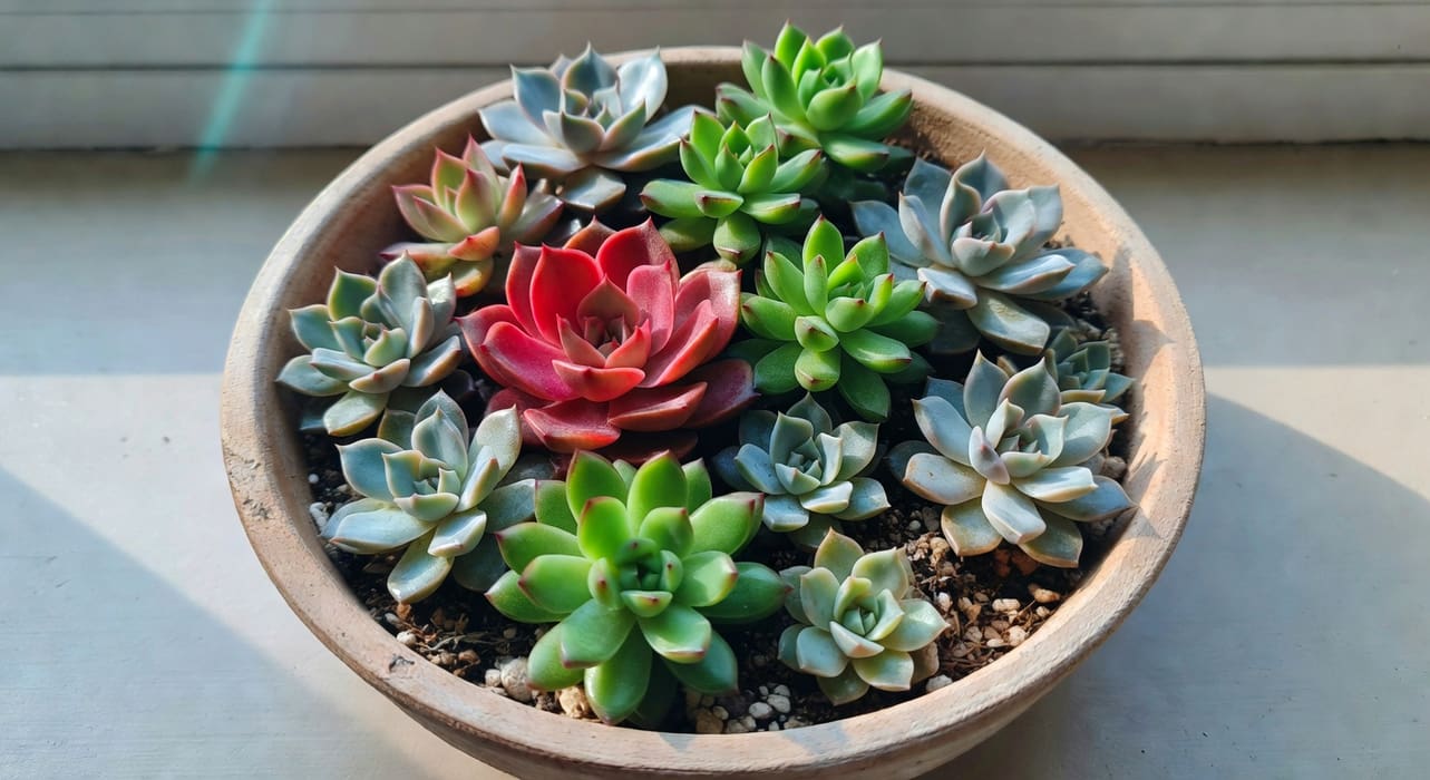 多肉組合盆栽:只要陽光、一點水,就能打造迷你仙境