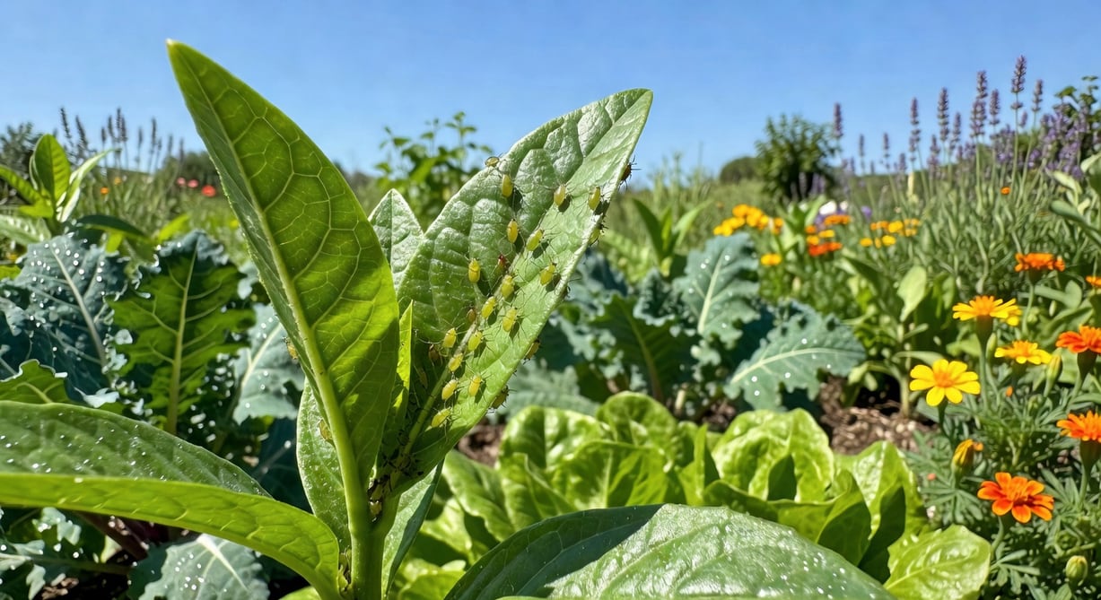 蚜蟲辨識與有機防治全攻略的步驟圖表,強調自然控制技巧