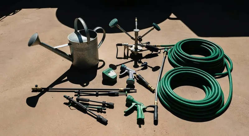 各種澆水工具與噴頭的展示圖片細節